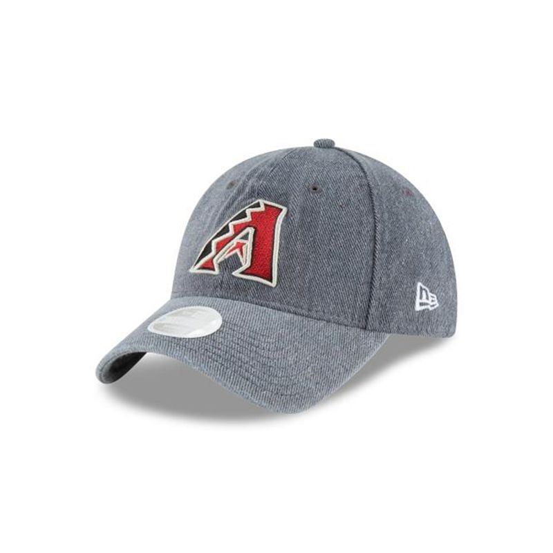 MLB Arizona Diamondbacks Womens Faded Denim 9Twenty Adjustable (DFS2254) - Grey New Era Caps